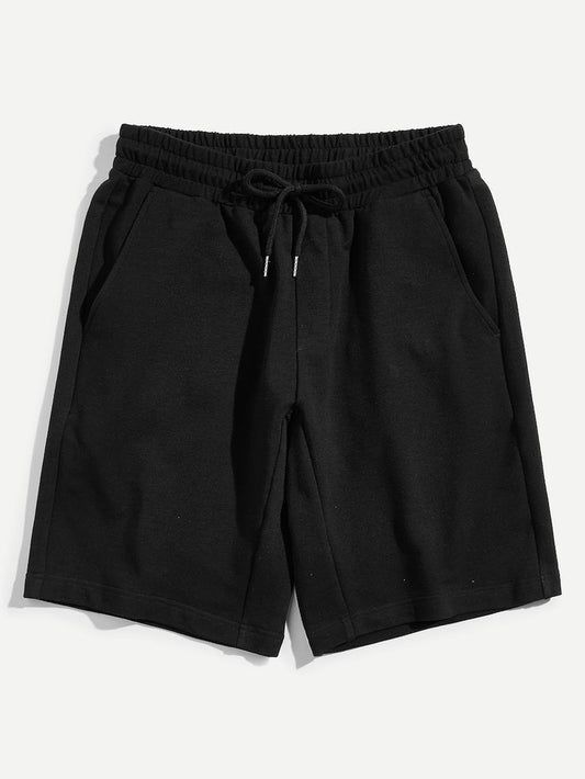 Unicolor Black Shorts